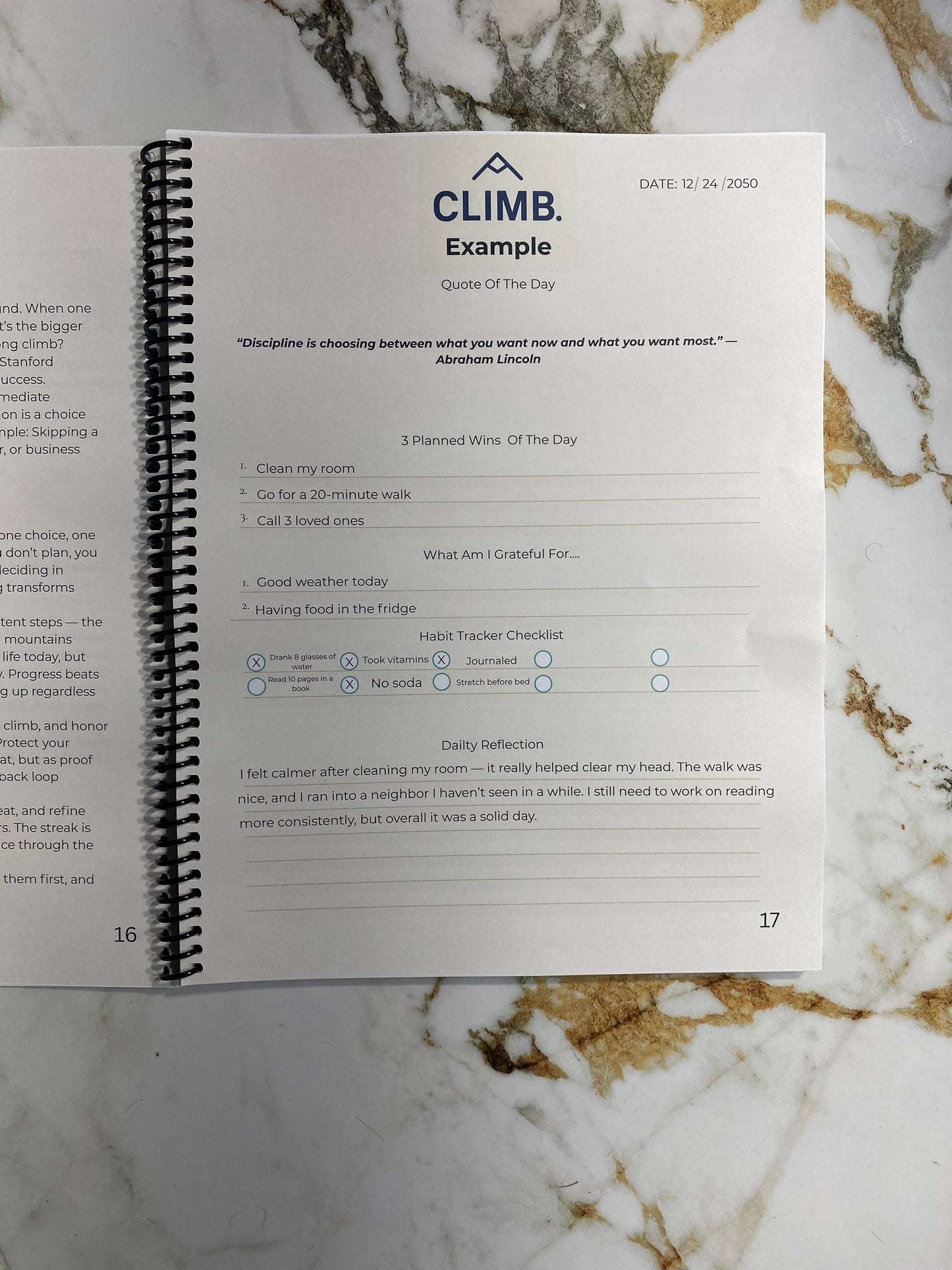 CLIMB.™ Self-Reflection Journal